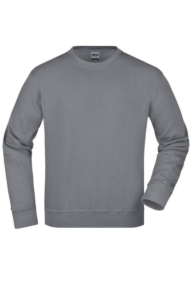 Workwear Sweatshirt Klassisches Rundhals-Sweatshirt grau, Gr. XS