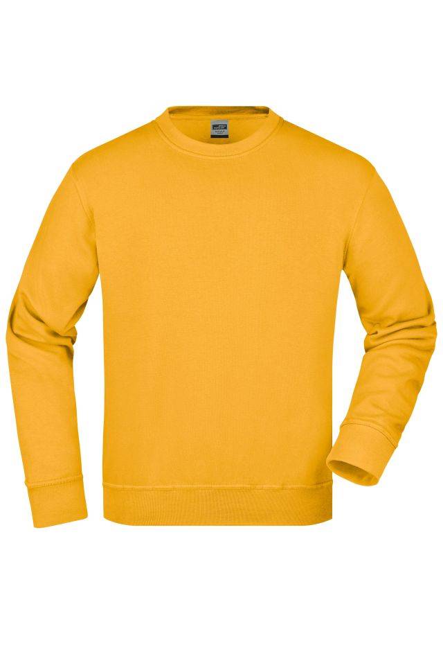 Workwear Sweatshirt Klassisches Rundhals-Sweatshirt gelb, Gr. S
