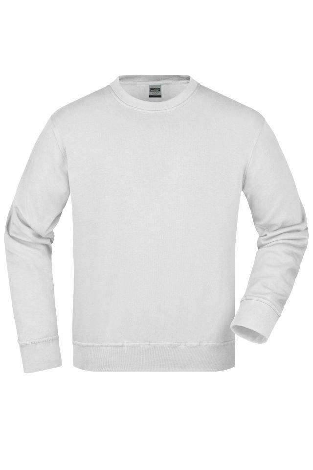 Workwear Sweatshirt Klassisches Rundhals-Sweatshirt weiß, Gr. L
