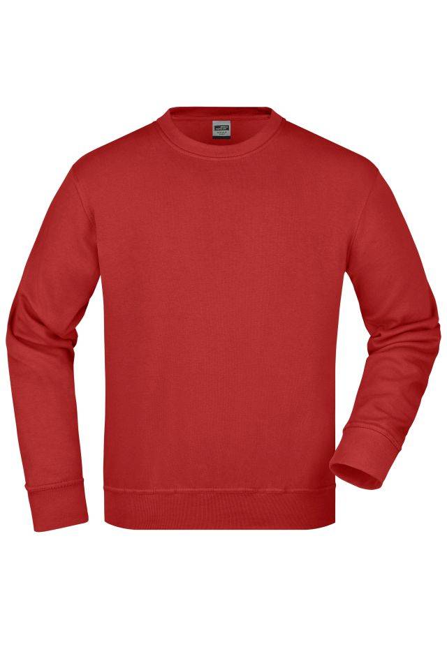 Workwear Sweatshirt Klassisches Rundhals-Sweatshirt rot/weinrot, Gr. 3XL