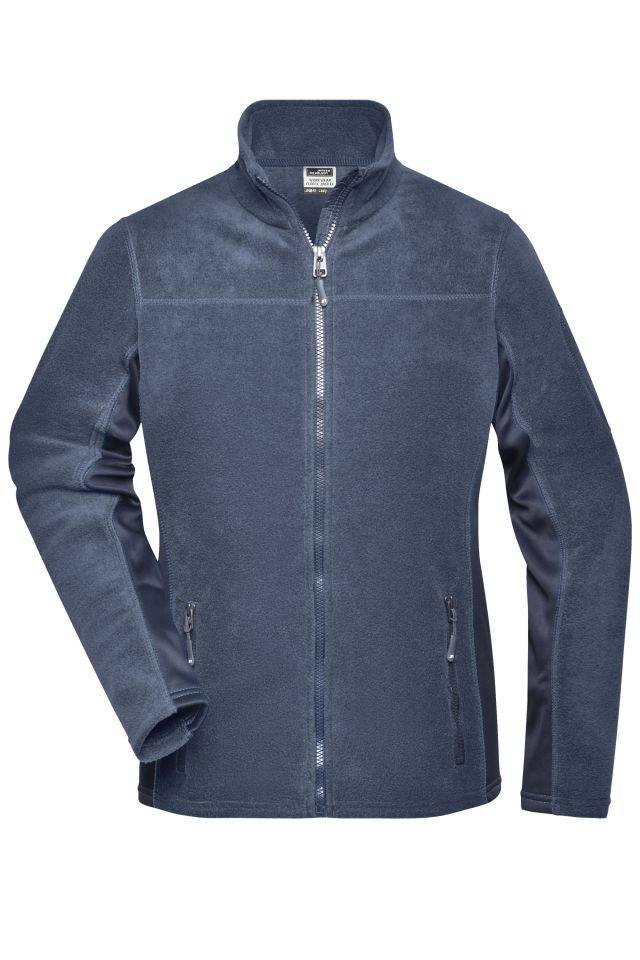 Ladies' Workwear Fleece Jacket - STRONG - Strapazierfähige Fleece Jacke im Materialmix blau, Gr. 3XL
