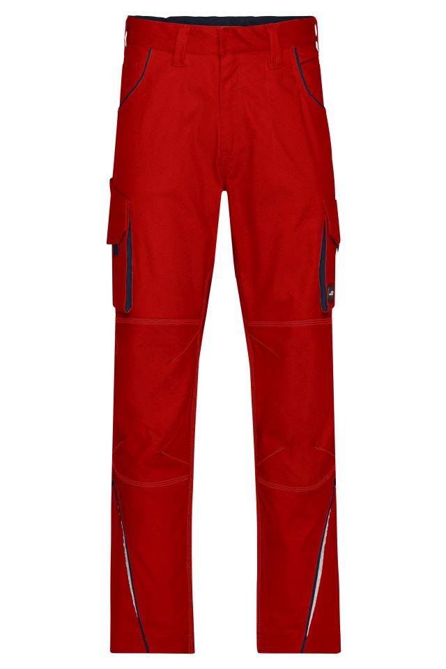 Workwear Pants - COLOR - Funktionelle Hose im sportlichen Look mit hochwertigen Details rot/blau, Gr. 48