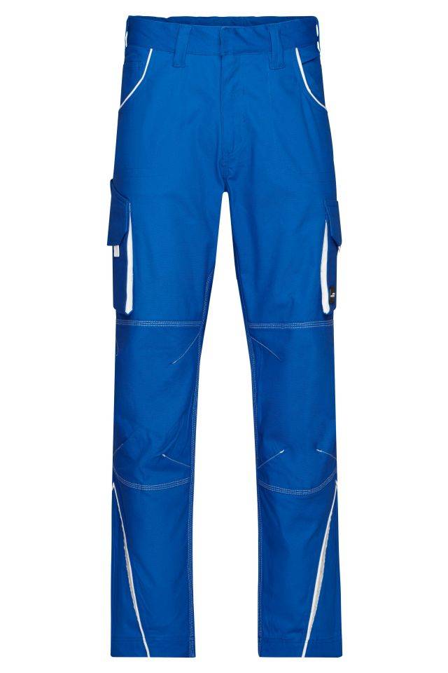 Workwear Pants - COLOR - Funktionelle Hose im sportlichen Look mit hochwertigen Details weiß/blau, Gr. 66