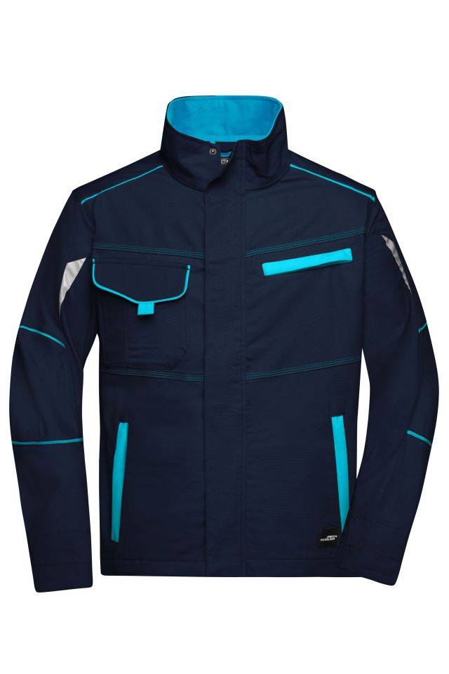 Workwear Jacket - COLOR - Funktionelle Jacke im sportlichen Look mit hochwertigen Details blau, Gr. S