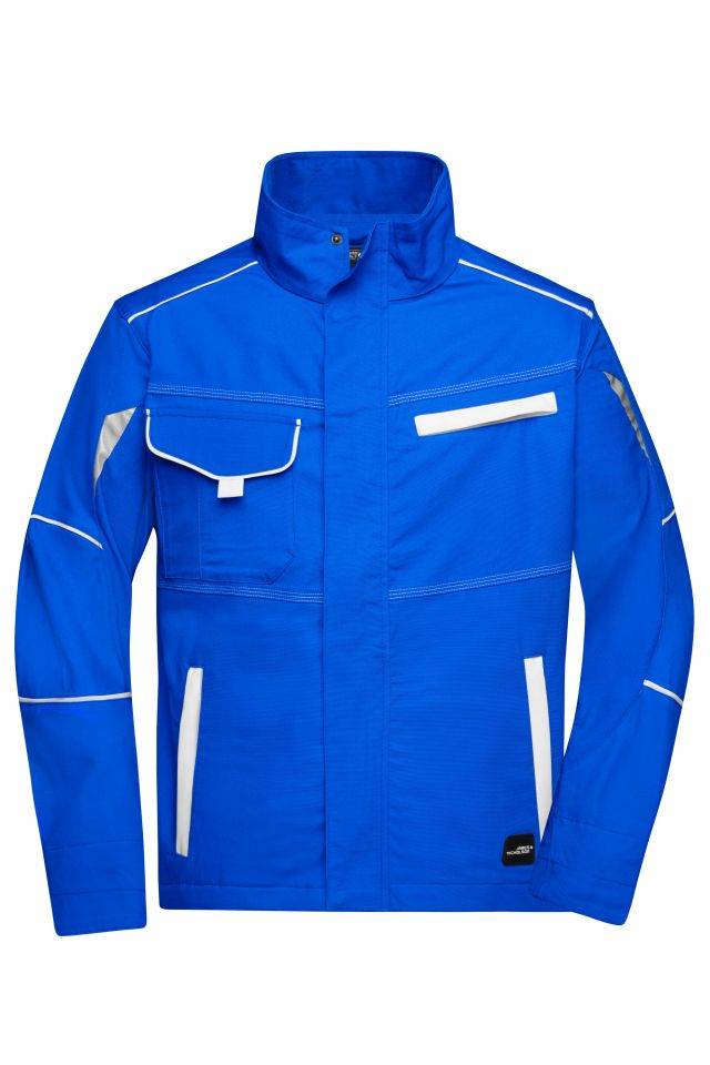 Workwear Jacket - COLOR - Funktionelle Jacke im sportlichen Look mit hochwertigen Details weiß/blau, Gr. XS