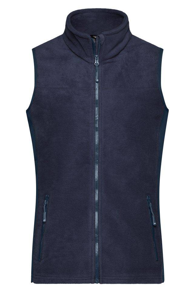 Ladies' Workwear Fleece Vest - STRONG - Strapazierfähige Fleece Weste im Materialmix blau, Gr. S