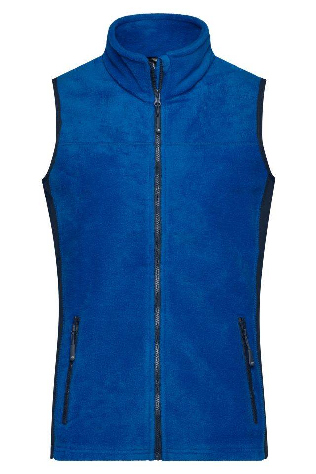 Ladies' Workwear Fleece Vest - STRONG - Strapazierfähige Fleece Weste im Materialmix blau, Gr. 4XL