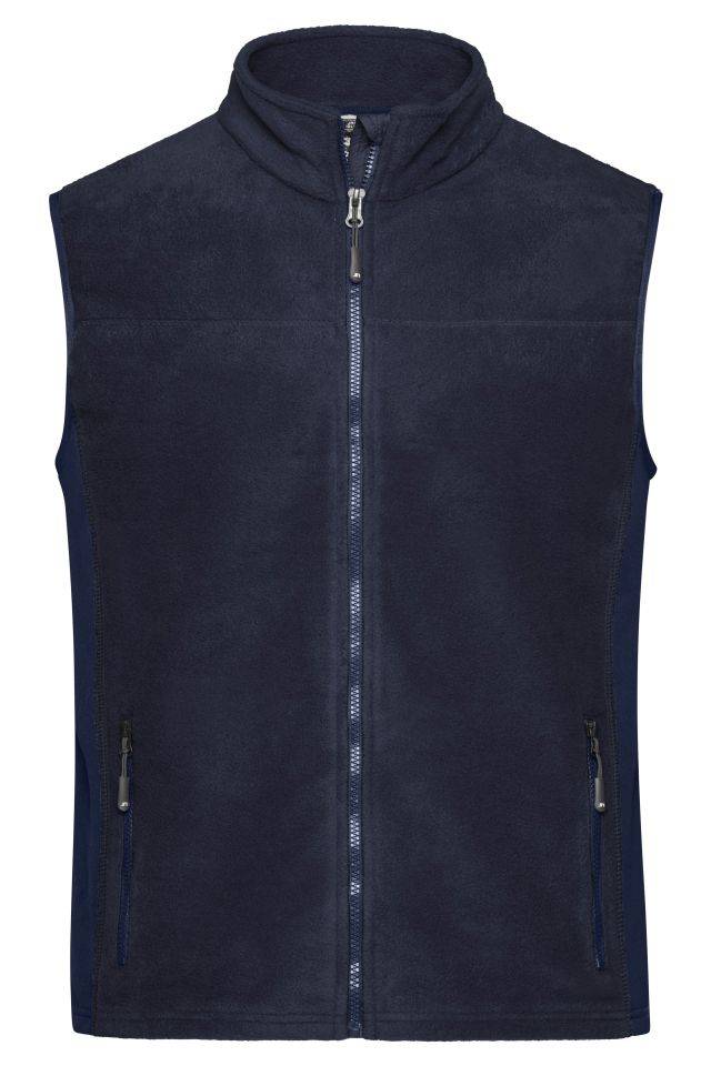 Men's Workwear Fleece Vest - STRONG - Strapazierfähige Fleece Weste im Materialmix blau, Gr. M