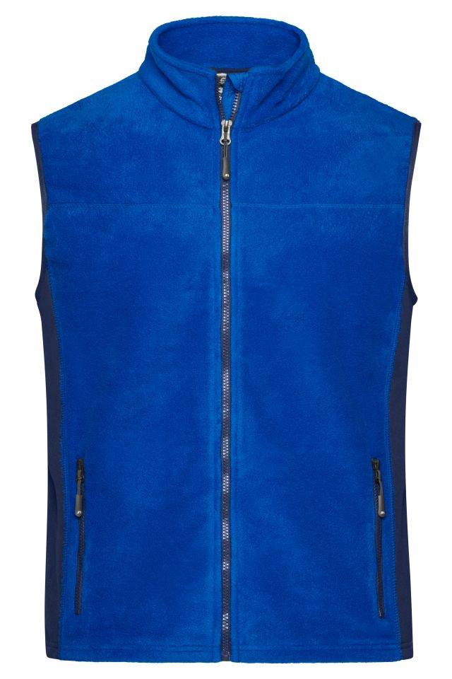Men's Workwear Fleece Vest - STRONG - Strapazierfähige Fleece Weste im Materialmix blau, Gr. XS