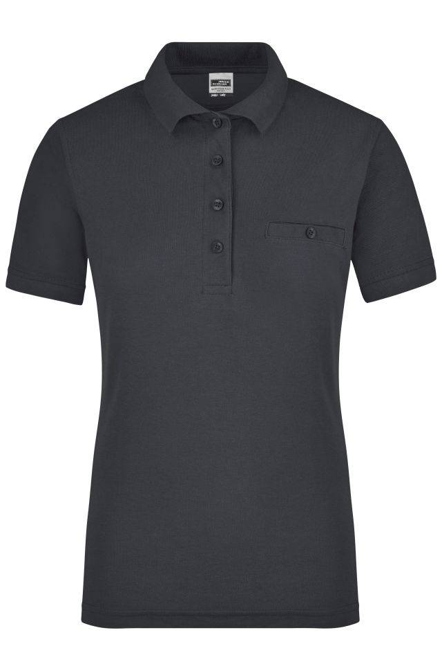 Ladies' Workwear Polo Pocket Pflegeleichtes und strapazierfähiges Polo mit Brusttasche grau, Gr. XS