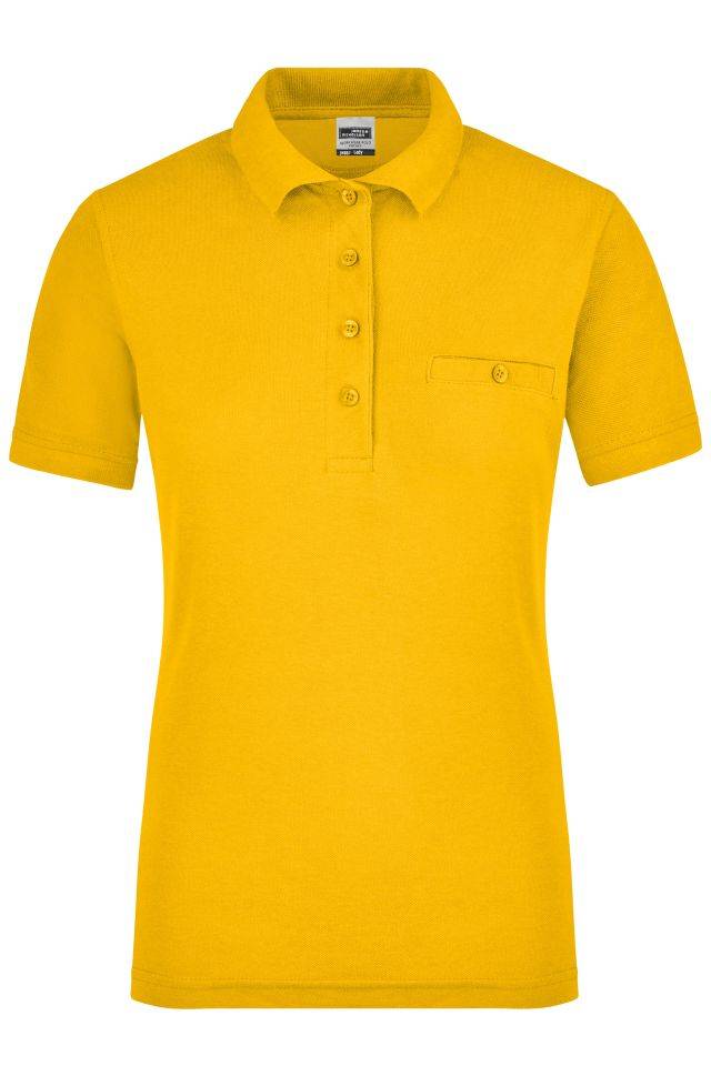 Ladies' Workwear Polo Pocket Pflegeleichtes und strapazierfähiges Polo mit Brusttasche gelb, Gr. 4XL