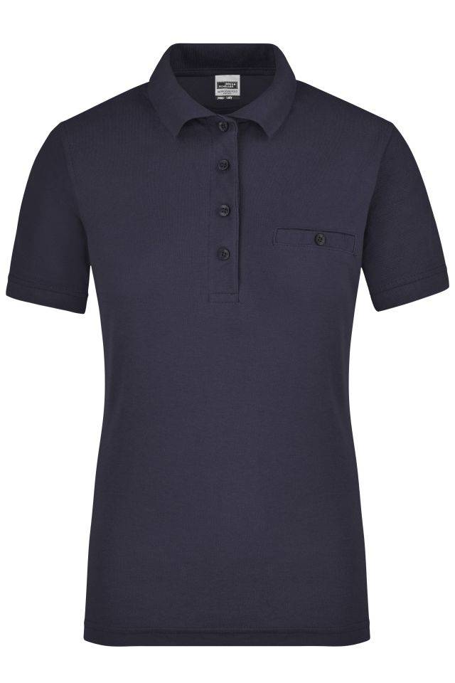 Ladies' Workwear Polo Pocket Pflegeleichtes und strapazierfähiges Polo mit Brusttasche blau, Gr. 3XL