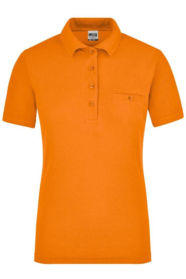 Ladies' Workwear Polo Pocket Pflegeleichtes und strapazierfähiges Polo mit Brusttasche orange, Gr. XS