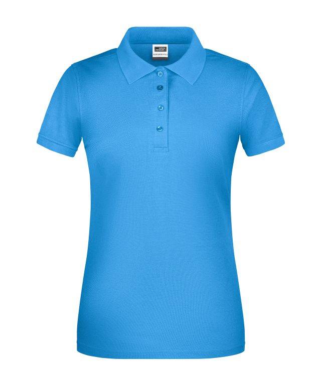 Ladies' BIO Workwear Polo Pflegeleichtes und strapazierfähiges Polo blau, Gr. L
