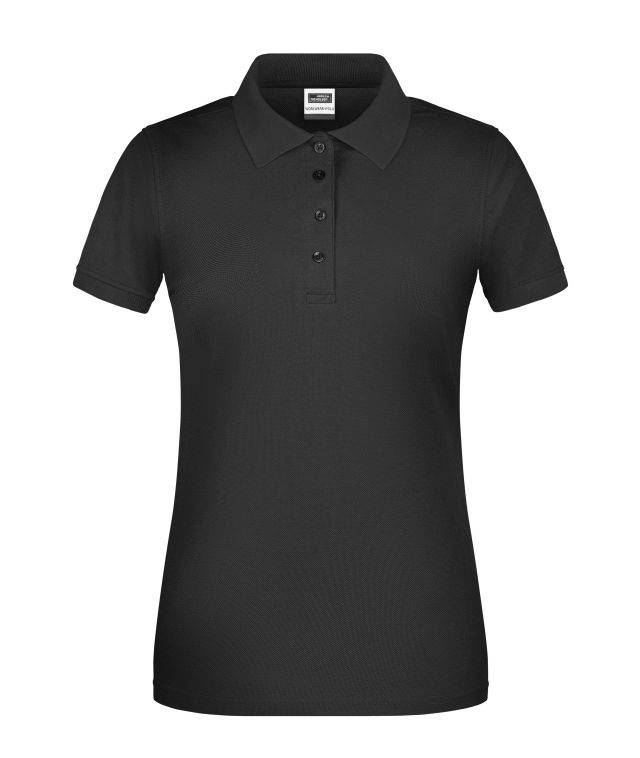 Ladies' BIO Workwear Polo Pflegeleichtes und strapazierfähiges Polo schwarz, Gr. L