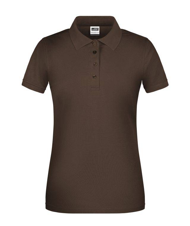 Ladies' BIO Workwear Polo Pflegeleichtes und strapazierfähiges Polo braun, Gr. XS