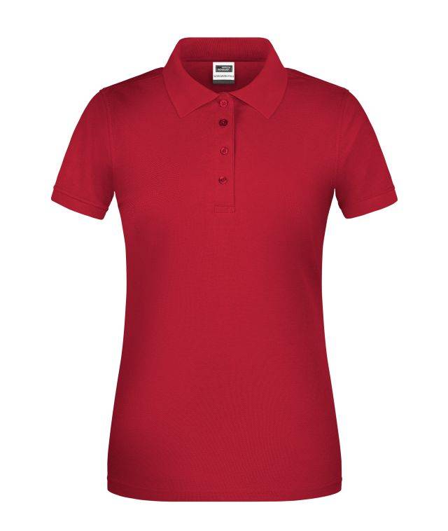 Ladies' BIO Workwear Polo Pflegeleichtes und strapazierfähiges Polo rot, Gr. XXL