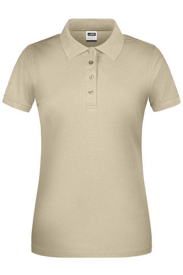 Ladies' BIO Workwear Polo Pflegeleichtes und strapazierfähiges Polo braun/grau, Gr. S