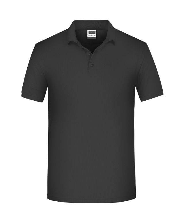 Men's BIO Workwear Polo Pflegeleichtes und strapazierfähiges Polo schwarz, Gr. 4XL