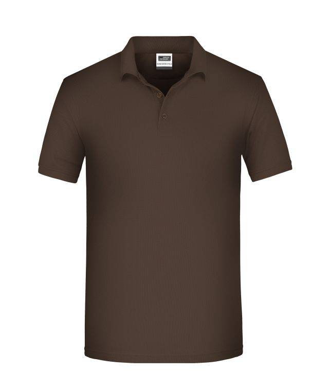 Men's BIO Workwear Polo Pflegeleichtes und strapazierfähiges Polo braun, Gr. S