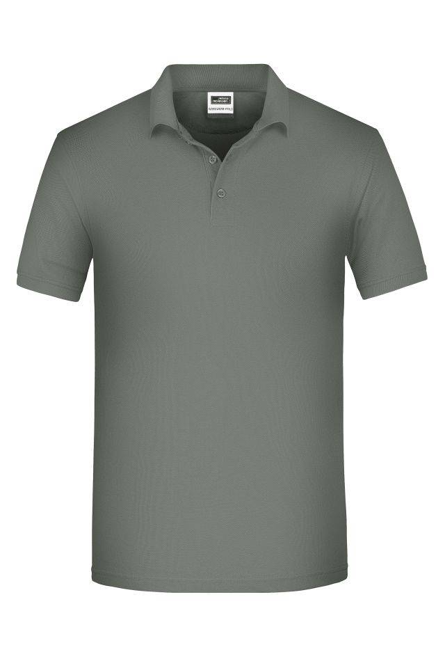 Men's BIO Workwear Polo Pflegeleichtes und strapazierfähiges Polo grau, Gr. M