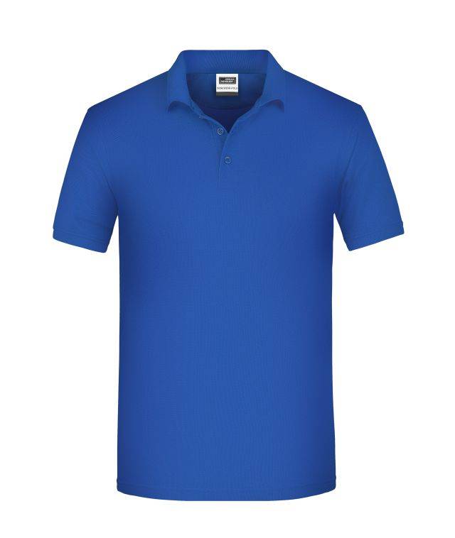 Men's BIO Workwear Polo Pflegeleichtes und strapazierfähiges Polo blau, Gr. 5XL