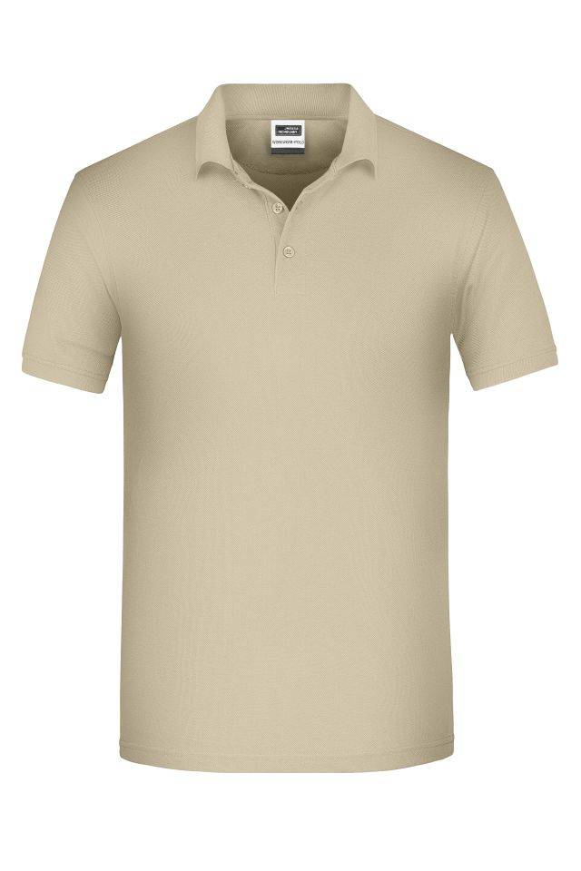 Men's BIO Workwear Polo Pflegeleichtes und strapazierfähiges Polo braun/grau, Gr. XS