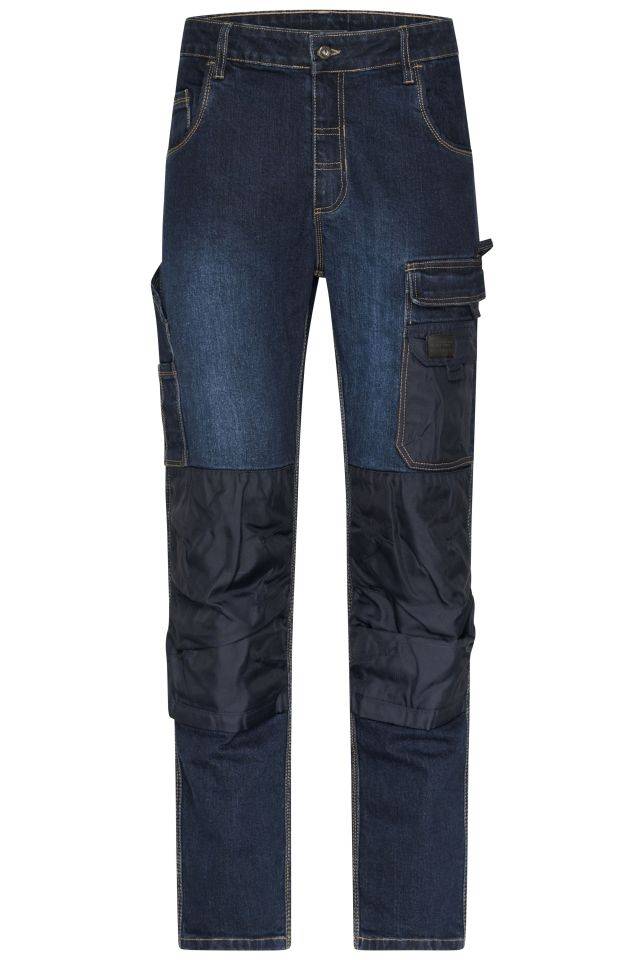 Workwear Stretch-Jeans Jeans-Hose in gerader Schnittführung mit vielen Details blau, Gr. 44