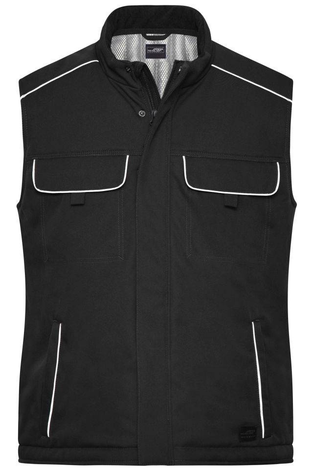 Workwear Softshell Padded Vest - SOLID - Professionelle Softshellweste mit warmem Innenfutter und hochwertigen Details i
