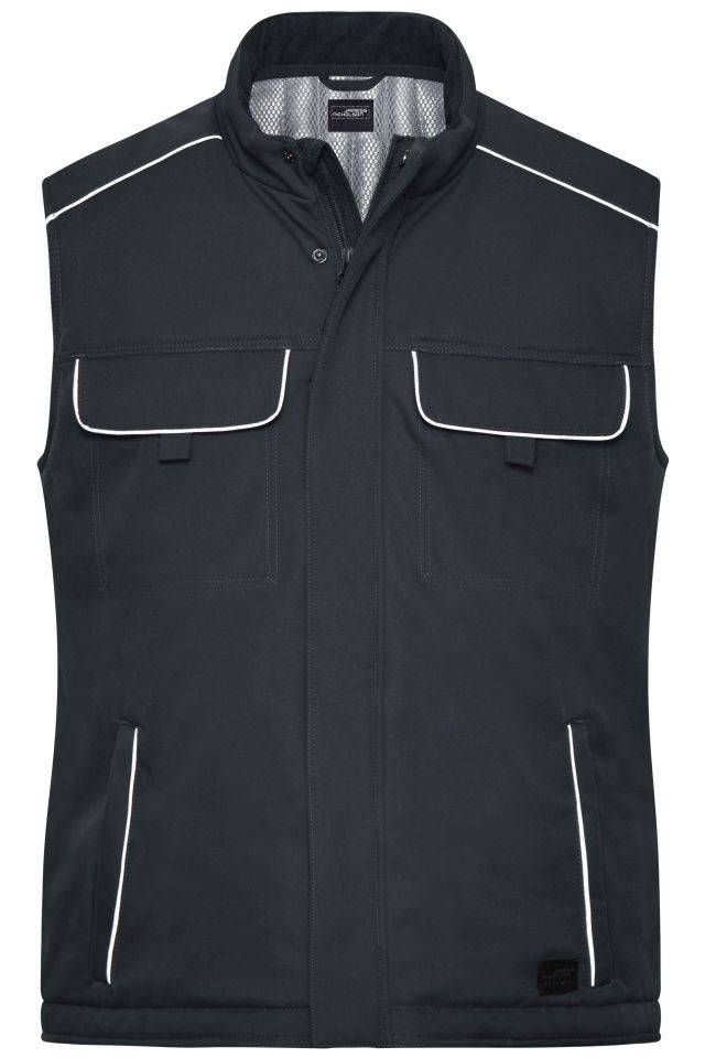 Workwear Softshell Padded Vest - SOLID - Professionelle Softshellweste mit warmem Innenfutter und hochwertigen Details i