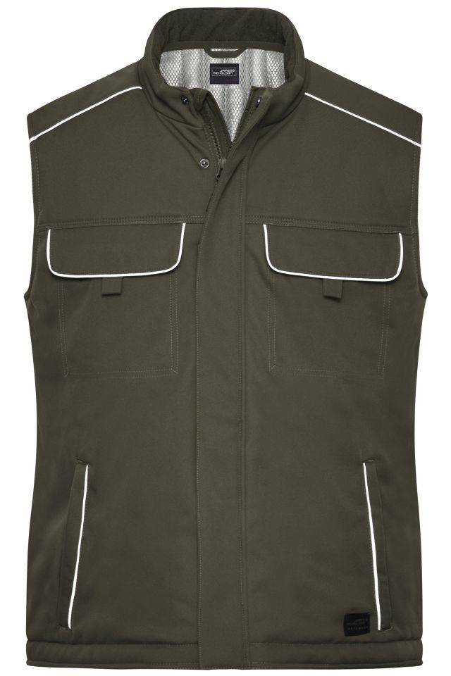 Workwear Softshell Padded Vest - SOLID - Professionelle Softshellweste mit warmem Innenfutter und hochwertigen Details i