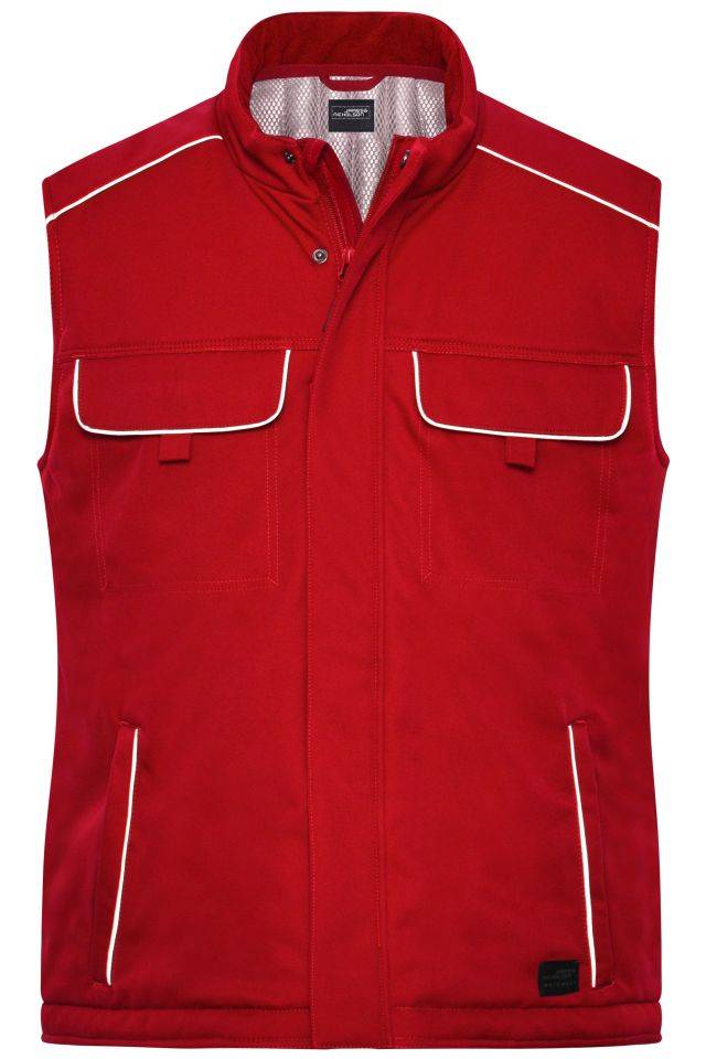 Workwear Softshell Padded Vest - SOLID - Professionelle Softshellweste mit warmem Innenfutter und hochwertigen Details i