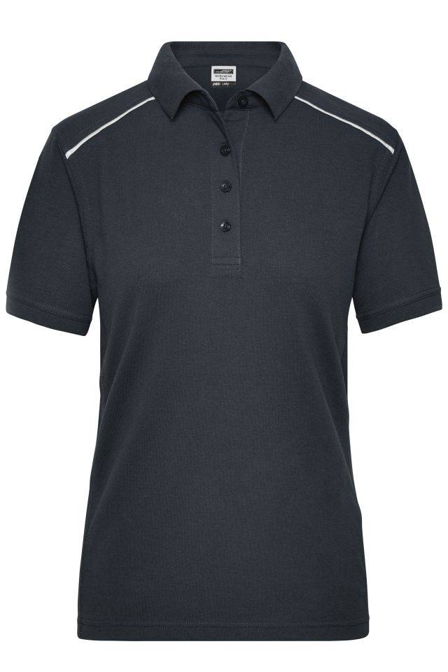 Ladies' Workwear Polo - SOLID - Strapazierfähiges und pflegeleichtes Polo mit Kontrastpaspel grau, Gr. 4XL