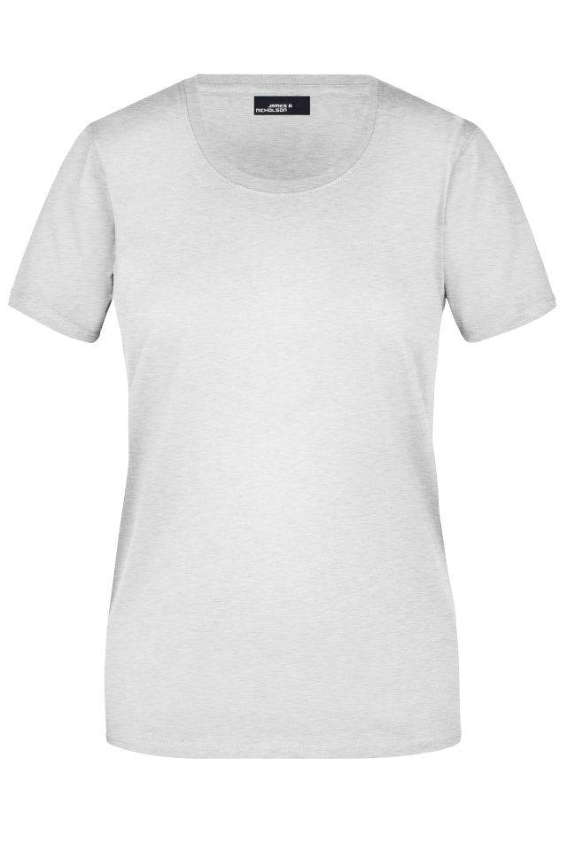 Ladies' Basic-T Leicht tailliertes T-Shirt aus Single-Jersey grau, Gr. L