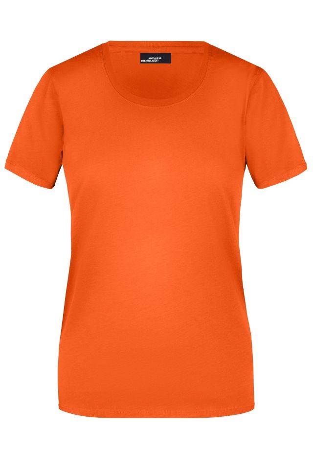 Ladies' Basic-T Leicht tailliertes T-Shirt aus Single-Jersey orange, Gr. L