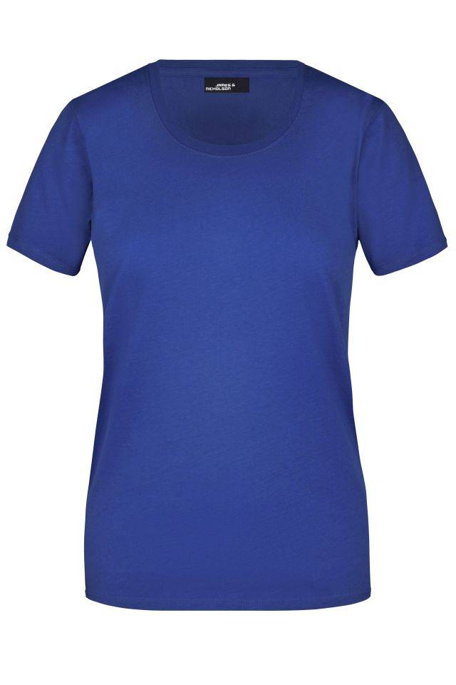 Ladies' Basic-T Leicht tailliertes T-Shirt aus Single-Jersey blau, Gr. M