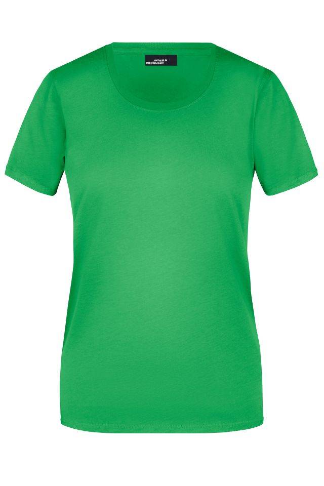 Ladies' Basic-T Leicht tailliertes T-Shirt aus Single-Jersey grün, Gr. XL