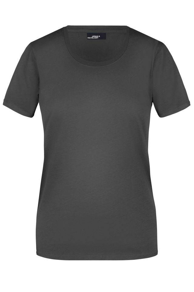 Ladies' Basic-T Leicht tailliertes T-Shirt aus Single-Jersey grau, Gr. XXL