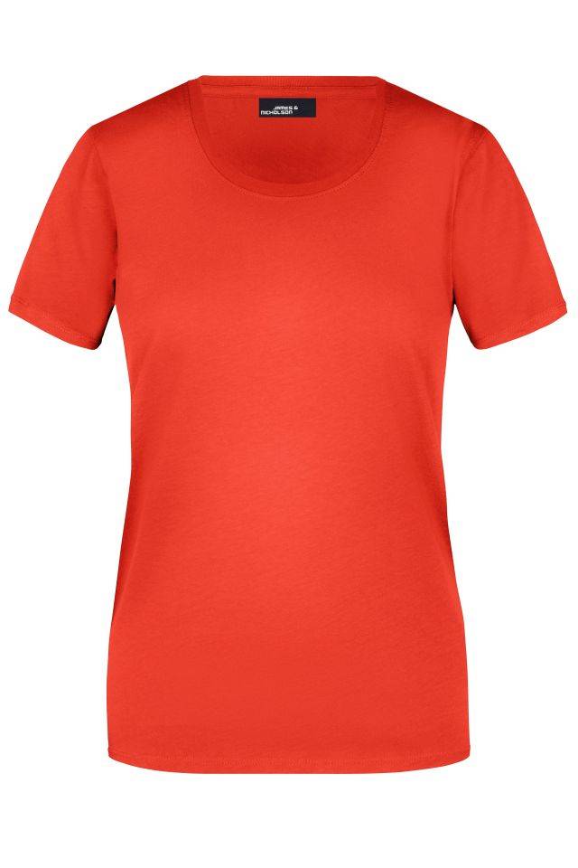Ladies' Basic-T Leicht tailliertes T-Shirt aus Single-Jersey rot, Gr. XL