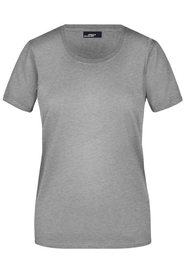 Ladies' Basic-T Leicht tailliertes T-Shirt aus Single-Jersey grau, Gr. XXL