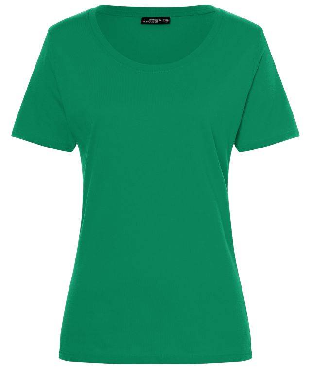 Ladies' Basic-T Leicht tailliertes T-Shirt aus Single-Jersey grün, Gr. XXL