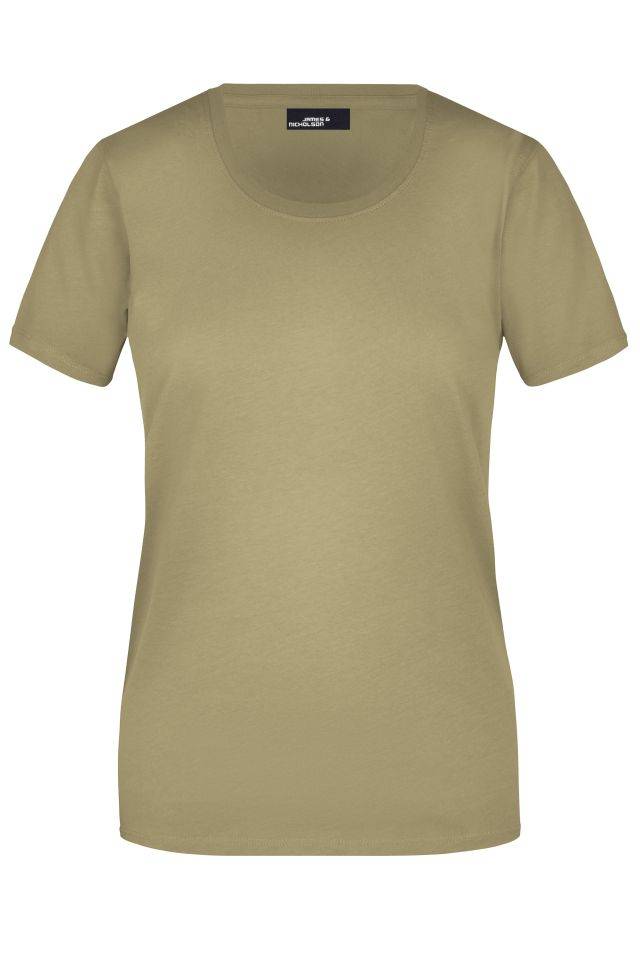 Ladies' Basic-T Leicht tailliertes T-Shirt aus Single-Jersey braun, Gr. XL