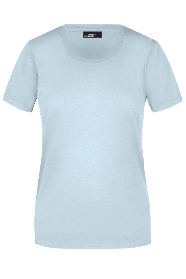 Ladies' Basic-T Leicht tailliertes T-Shirt aus Single-Jersey blau, Gr. M