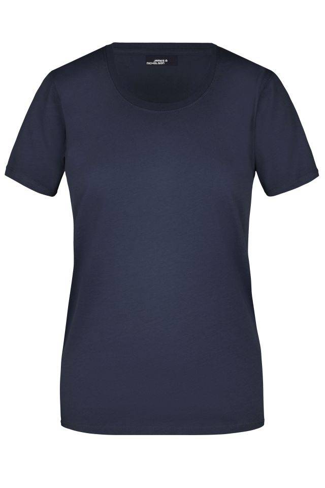 Ladies' Basic-T Leicht tailliertes T-Shirt aus Single-Jersey blau, Gr. XL