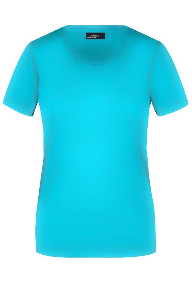 Ladies' Basic-T Leicht tailliertes T-Shirt aus Single-Jersey blau, Gr. S