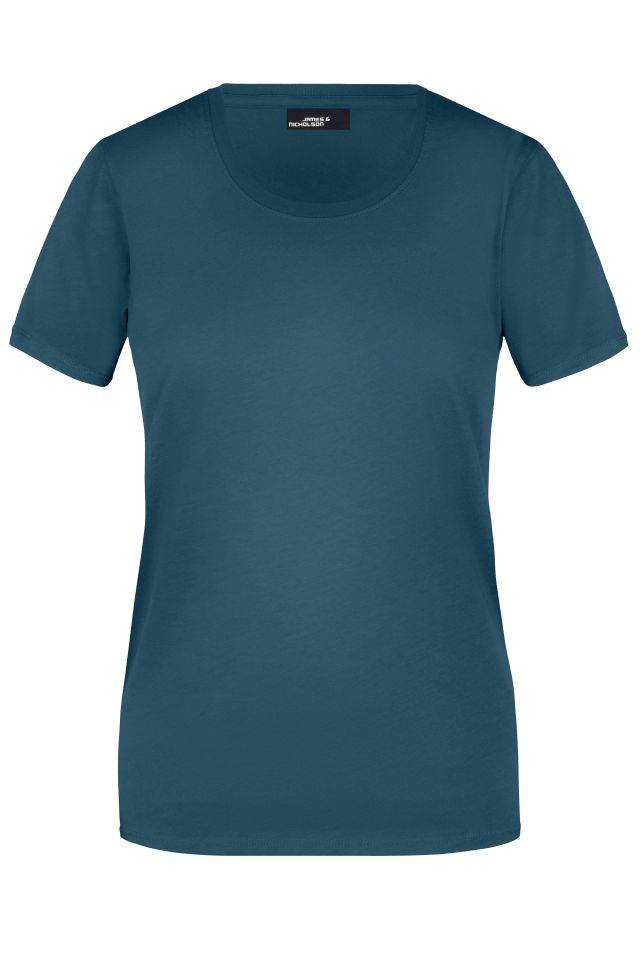 Ladies' Basic-T Leicht tailliertes T-Shirt aus Single-Jersey blau, Gr. M