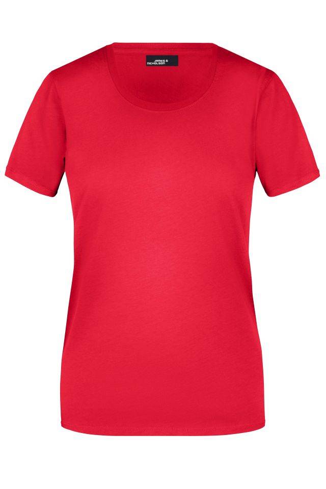 Ladies' Basic-T Leicht tailliertes T-Shirt aus Single-Jersey rot, Gr. XL