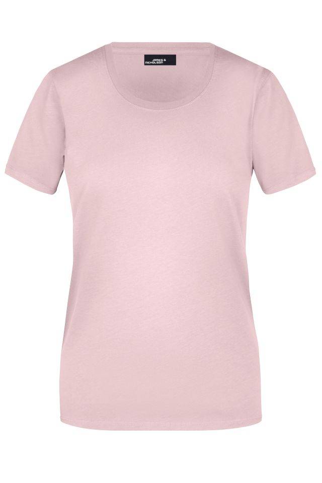 Ladies' Basic-T Leicht tailliertes T-Shirt aus Single-Jersey pink/rot, Gr. XXL