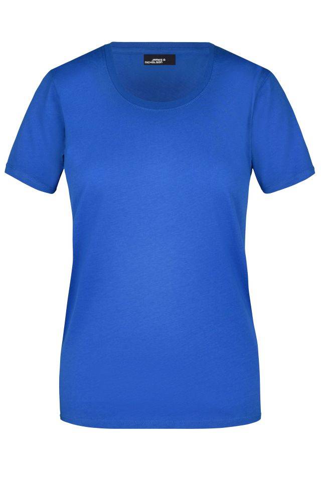 Ladies' Basic-T Leicht tailliertes T-Shirt aus Single-Jersey blau, Gr. XL