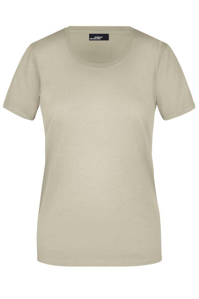 Ladies' Basic-T Leicht tailliertes T-Shirt aus Single-Jersey braun/grau, Gr. XXL
